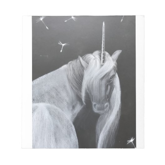 Unicorn and Dandelion notepad Notitieblok (Voorkant)