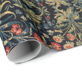 UNICORN AND DEER, FLOWERS, BOSBOUWDIEREN CADEAUPAPIER (Rol Hoek)