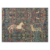 UNICORN AND DEER, FLOWERS, BOSBOUWDIEREN TAFELKLEED (Voorkant (Horizontaal))