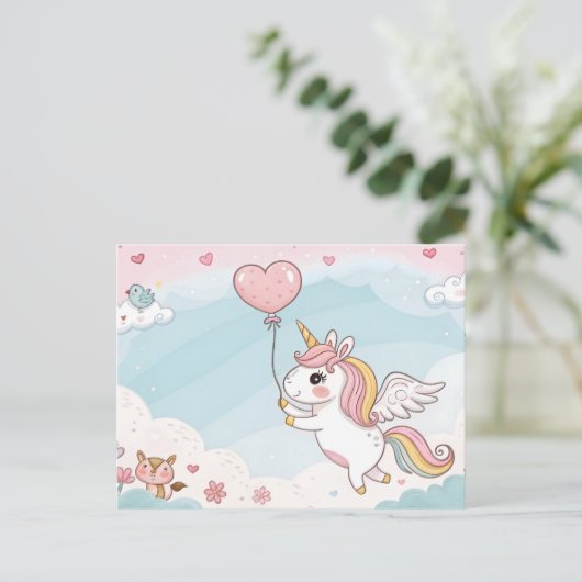 Unicorn and Friends Under the Sun Briefkaart (Staand voorkant)