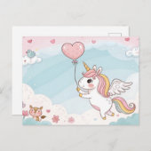 Unicorn and Friends Under the Sun Briefkaart (Voorkant / Achterkant)