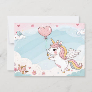 Unicorn and Friends Under the Sun Briefkaart