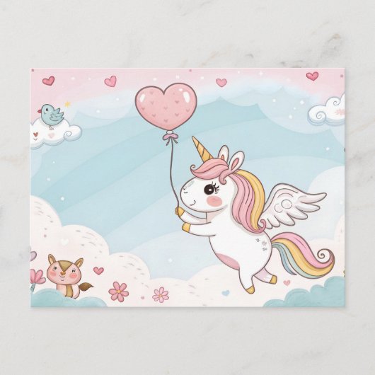 Unicorn and Friends Under the Sun Briefkaart (Voorkant)