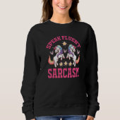 unicorn and hearts   text sarcasm irony fun trui (Voorkant)