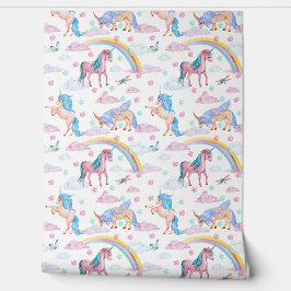 Unicorn and Rainbow Adventures Behang