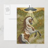 Unicorn and UFO Briefkaart (Voorkant / Achterkant)