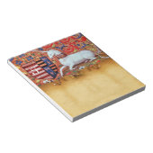 UNICORN ANTIEK BROWN PARCHMENT MONOGRAM NOTITIEBLOK (Schuin)