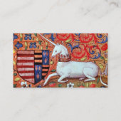 UNICORN/Antiek bruin perkament Visitekaartje (Achterkant)
