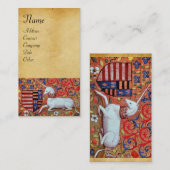 UNICORN/Antiek bruin perkament Visitekaartje (Voorkant / Achterkant)