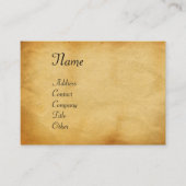 UNICORN/Antiek bruin perkament Visitekaartje (Voorkant)