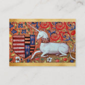 UNICORN/Antiek bruin perkament Visitekaartje (Achterkant)