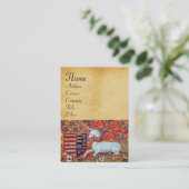 UNICORN/Antiek bruin perkament Visitekaartje (Staand voorkant)