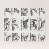 Unicorn Antiek Mythical Magic Animal Tekeningen Legpuzzel (Horizontaal)