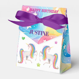 Unicorn Any Age Birthday  3"w x 1.5"l x 3.25"h Bedankdoosjes