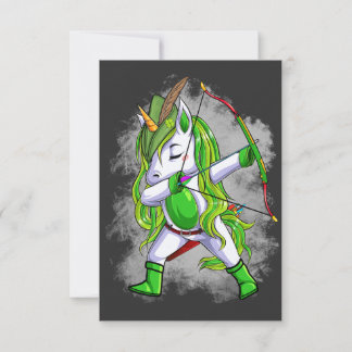 Unicorn Archer St Patrick Dabbing Unicorn Archery  Save The Date