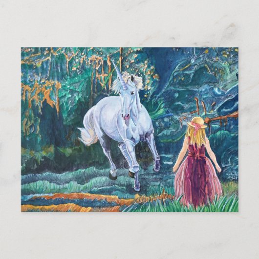 Unicorn Art Briefkaart (Voorkant)