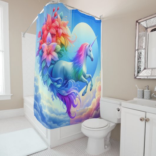 Unicorn Art Douchegordijn (In situ)
