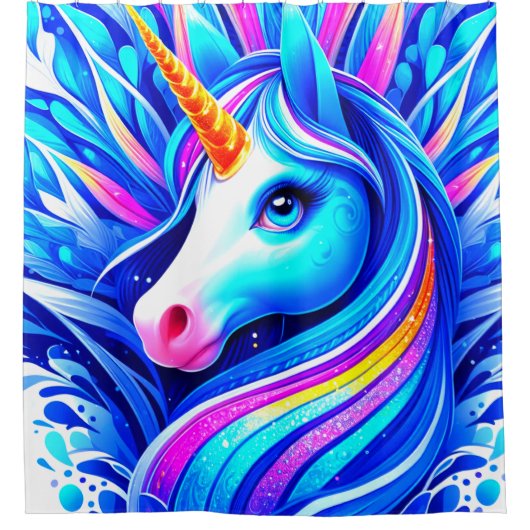 Unicorn Art Douchegordijn (Voorkant)