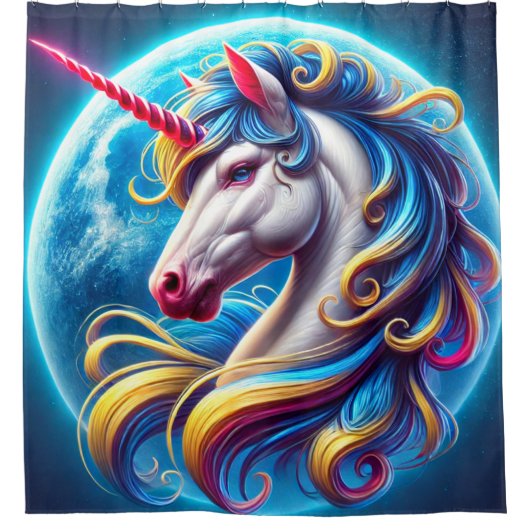 Unicorn Art Douchegordijn (Voorkant)