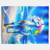 Unicorn Art Fleece Deken (Voorkant (Horizontaal))