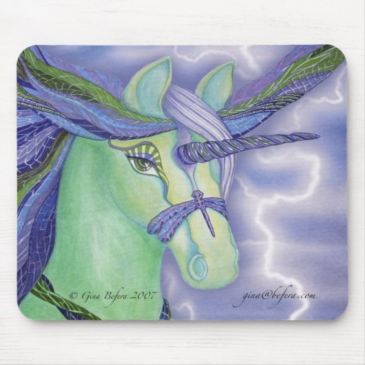 Unicorn Art Mousepad Muismat (Voorkant)