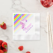 Unicorn art rainbow baby shower napkins servet (Insitu)