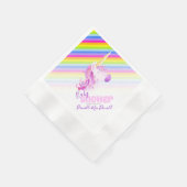 Unicorn art rainbow baby shower napkins servet (Hoek)