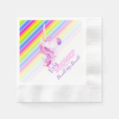 Unicorn art rainbow baby shower napkins servet (Voorkant)