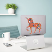 Unicorn Art Sticker (Laptop op bureau)