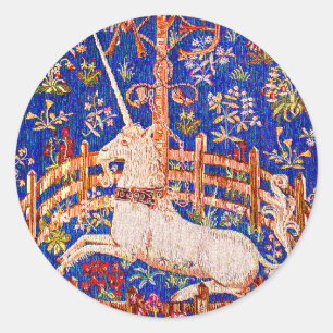 Unicorn Art - "The Unicorn in Captivity" Ronde Sticker