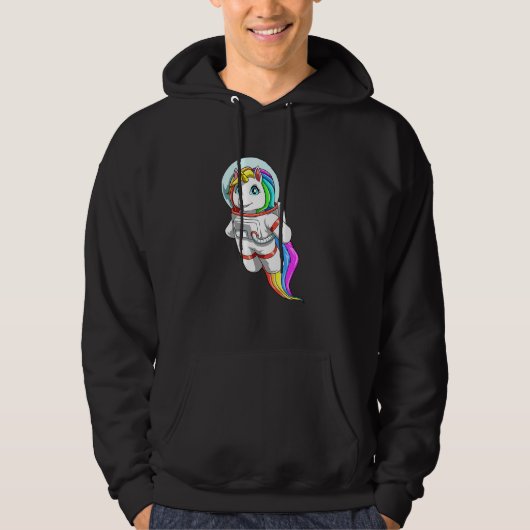 Unicorn as Astronaut Hoodie (Voorkant)