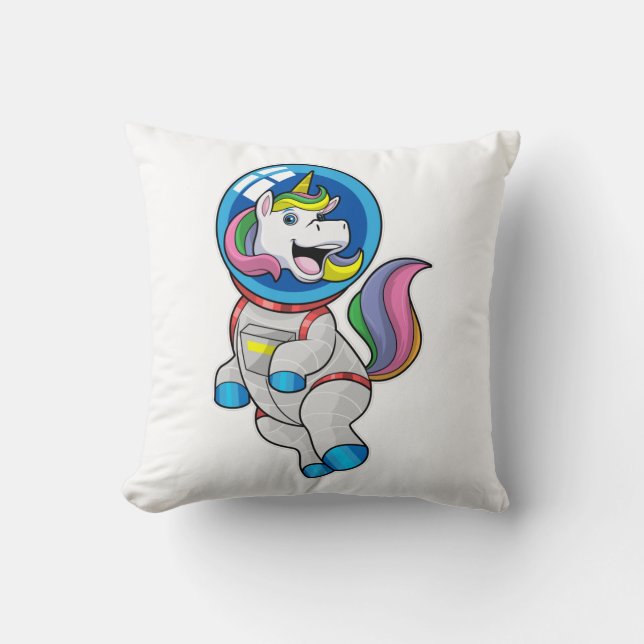 Unicorn as Astronaut in Space Kussen (Voorkant)