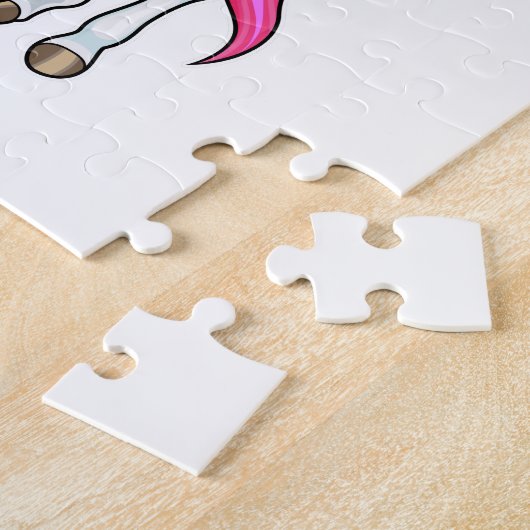 Unicorn as Cook with Chef hat Legpuzzel (Zijkant)