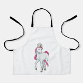 Unicorn as Cook with Chef hat Schort (Voorkant)