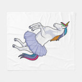 Unicorn at Ballet with Skirt Fleece Deken (Voorkant (Horizontaal))
