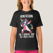 unicorn aunt girl birthday party apparel t-shirt (Voorkant)