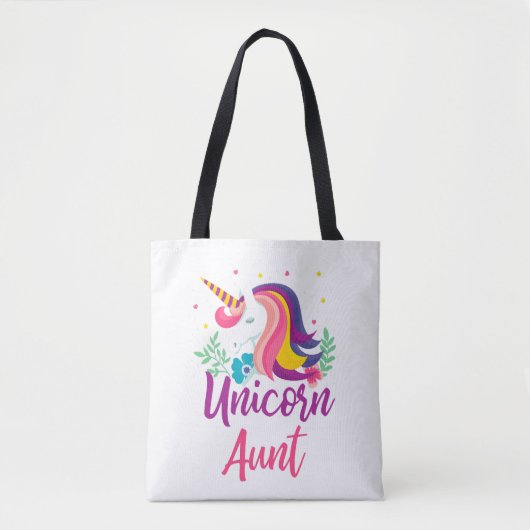 Unicorn Aunt Tote Bag (Voorkant)