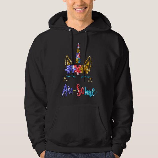 Unicorn Autism Awareness Hoodie (Voorkant)