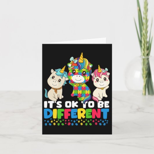 Unicorn Autism Awareness Kaart (Voorkant)