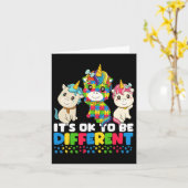 Unicorn Autism Awareness Kaart (Gele Bloem)