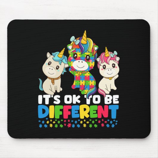 Unicorn Autism Awareness Muismat (Voorkant)
