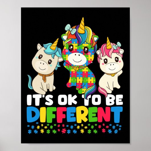 Unicorn Autism Awareness Poster (Voorkant)