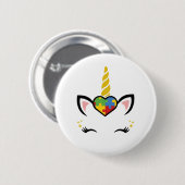 Unicorn Autism Button (Voorkant /achterkant)
