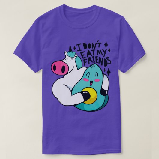 unicorn avocado vrienden t-shirt (Design voorkant)