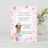 Unicorn Baby 1st Birthday Uitnodiging 3 (Staand voorkant)