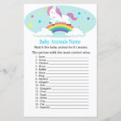 Unicorn Baby Animals Name Game (Voorkant)