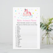 Unicorn Baby Animals Name Game (Staand voorkant)