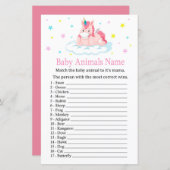 Unicorn Baby Animals Name Game (Voorkant / Achterkant)