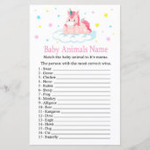 Unicorn Baby Animals Name Game (Voorkant)