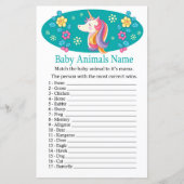 Unicorn Baby Animals Name Game (Voorkant)
